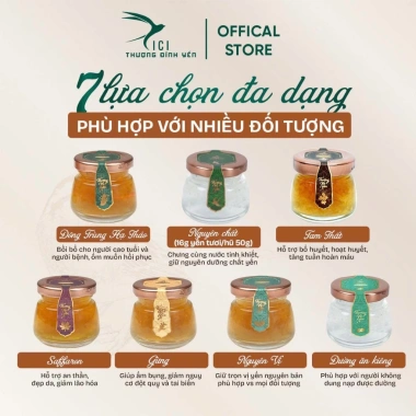 Set Quà Yến 10 Hũ 50g Cici Thượng Đỉnh Hộp Quà Tổ Yến Chưng Sẵn Sang Trọng 861.000₫ 2