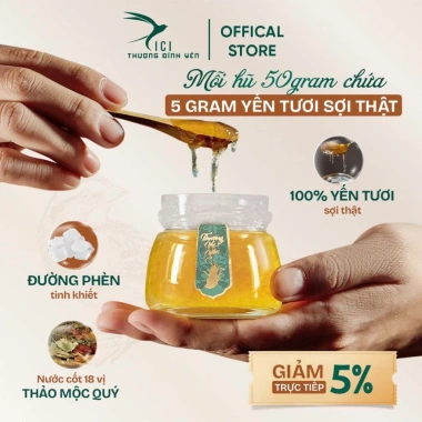 Set Quà Yến 10 Hũ 50g Cici Thượng Đỉnh Hộp Quà Tổ Yến Chưng Sẵn Sang Trọng 861.000₫ 3