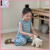 Set Quần Áo Bé Gái Áo Sát Nách Bèo và Quần Dài Ống Suông Họa Tiết Caro Giá 208k 4
