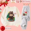 Set Quần Áo Nỉ Giáng Sinh Bé Trai & Gái - Labubu Noel, vải da cá giữ ấm, 296.000₫ 10