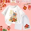 Set Quần Áo Tết 2.026 CIUCIU KID cho Bé Trai & Bé Gái - Bộ Thun Cộc Tay Cotton 5