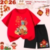 Set Quần Áo Tết 2.026 CIUCIU KID cho Bé Trai & Bé Gái - Bộ Thun Cộc Tay Cotton 10