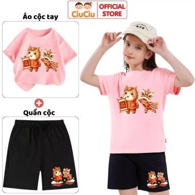 Set Quần Áo Tết Bính Ngọ Múa Lân 2.026 Cho Bé CIUCIU KID - Cộc Tay Thun Cotton Giá Ưu Đãi 179k 9
