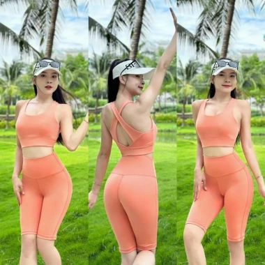 Sét Quần Ngố Áo Bra 2 Dây - Top Gym Yoga Chạy Bộ, Giá Giảm 160.983 VND 4