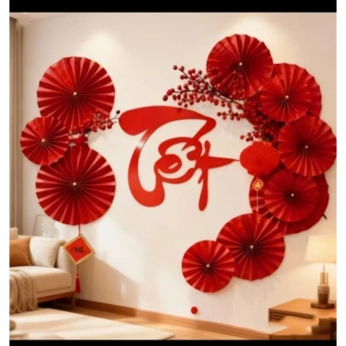 Sét Quạt Giấy Chữ Tết - Phụ Kiện Trang Trí Ngày Tết Nguyên Đán Giá 35.000 VNĐ