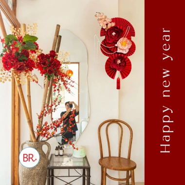 Set Quạt Giấy Đỏ Xuân Hồng Phúc May Mắn Tết 2.026 Treo Cửa Tường Giá 29.000 VND 7