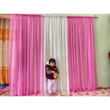Set rèm 3 tấm ghép lại giá 155k - Dày dặn, cách âm, thẩm mỹ cho phòng khách