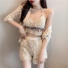 Set ren bikini sexy đi biển Quảng Châu hoa đan mới - bán rời, giảm 21% chỉ 82.800₫