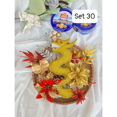Set rồng công phượng trang trí Tết, tháp bánh tết sét kèm cây keo nến, chỉ 23.200₫ 5