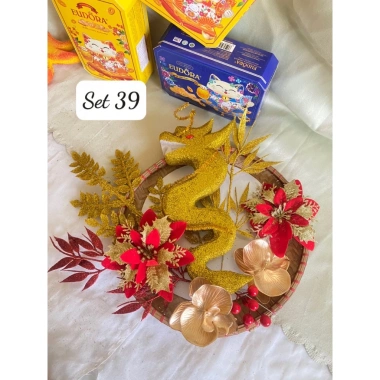Set rồng công phượng trang trí Tết, tháp bánh tết sét kèm cây keo nến, chỉ 23.200₫ 9