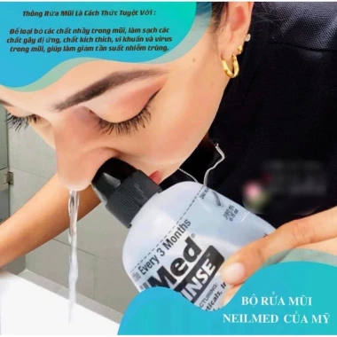Set Rửa Mũi Neilmed Sinus Rinse 2 chai nhựa + 1 chai nước muối xịt + túi 250 gói muối - Thông mũi, Giá 1.239.000 VND 9