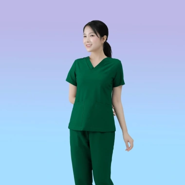 Set Scrubs Xanh Lá cổ tim chuyên dụng - đồng phục bệnh viện, quầy thuốc, spa, thẩm mỹ giảm giá 139k (giá gốc 180.700)