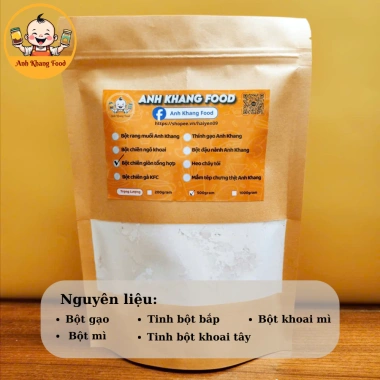 Sét Siêu Tiết Kiệm 500gr Bột Chiên + 500gr Bột Rang Muối Giòn Thơm - Đầy Đủ Cho Món Rang Muối | Anh Khang FOOD
