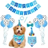 Set sinh nhật thú cưng chó mèo - mũ, yếm, banner, bóng bay, nơ cổ, tiệc ngay 9