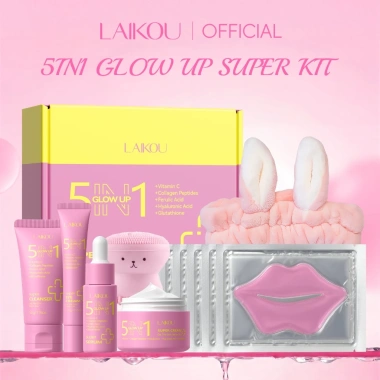 Set Skincare 5 trong 1 LAIKOU Glow Up - Tăng Độ Rạng Ngời, Dưỡng ẩm Sâu, Quà Lễ Tình Nhân Không Mùi Thơm - 361.900₫ Set Skincare 5 trong 1 LAIKOU Glow Up - Tăng Độ Rạng Ngời, Dưỡng ẩm Sâu, Quà Lễ Tình Nhân Không Mùi Thơm - 361.900₫