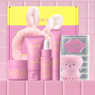 Set Skincare 5 trong 1 LAIKOU Glow Up - Tăng Độ Rạng Ngời, Dưỡng ẩm Sâu, Quà Lễ Tình Nhân Không Mùi Thơm - 361.900₫