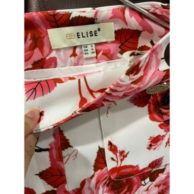 Set sơ mi đỏ hoa Elise size S - Giá ưu đãi 650.000₫, chất liệu thoáng mát, phong cách trẻ trung