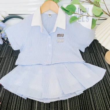 Set Sơ mi và Chân váy bé gái - Thời trang đi học, đi chơi, giá ưu đãi 169.000₫