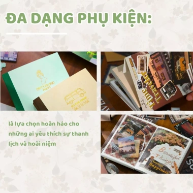 Set sổ tay bullet journal vintage 116 món - Bộ quà tặng scrapbook, giá ưu đãi 140.000₫ 4