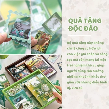 Set sổ tay bullet journal vintage 116 món - Bộ quà tặng scrapbook, giá ưu đãi 140.000₫ 5