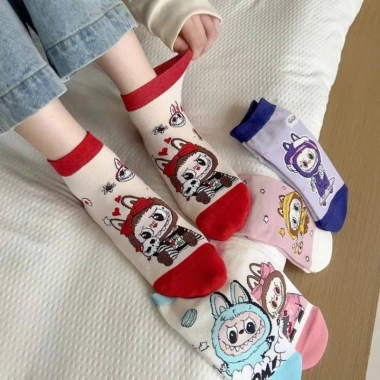 Sét Tất Cotton L.A.B.U.B.U 5 Đôi 12.000đ Bông Mềm Mại Thoáng Khử Mùi TA48 2