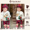 Set Tết áo nỉ trắng 4ct kèm mũ caro đỏ, túi bánh chưng - Giá chỉ 199k giảm từ 244.770