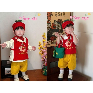 Set Tết Cổ Truyền cho Bé Trai - Mũ, Túi Xách & Bánh Chưng, Giá Ưu Đãi 195.000 VNĐ 6