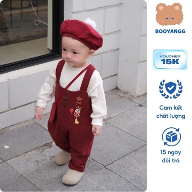 Set Tết Con Ngựa Bé Trai 2.026: Áo Len Mềm Ấm Yếm Nỉ Dày, Bộ Quần Áo Cao Cấp