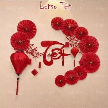 Set Tết Hội An Đèn Lồng Đỏ Vintage Sang Trọng, Trang Trí Năm Mới Thịnh Vượng 119k