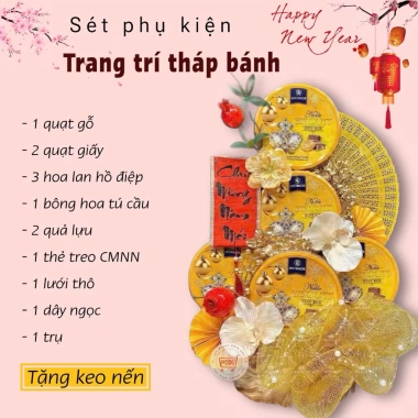 Set tháp bánh decor Tết giá ưu đãi 30.000 VND - Trang trí bánh ngon, bắt mắt