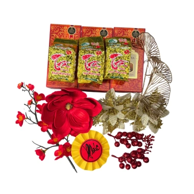 Set Tháp Trà Trang Trí Tết Kèm Phụ Kiện Dâng Hương - Tự Gắn - Giá 99.000 VNĐ