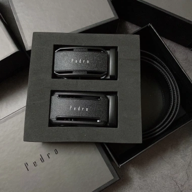 Set thắt lưng nam Pedro 2 mặt nịt siêu đẹp - Full box túi giấy, chỉ 420k