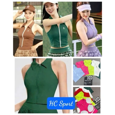Set Thể Thao Nữ Pompeche Áo Bra Lụa và Chân Váy Xoè Tutu Pickleball Tennis Golf 9