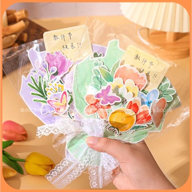 Set Thiệp Chúc Mừng DIY Dạng Bó Hoa - Tự Làm, Tặng Bạn Bè, Người Thân, Thầy Cô, Kèm Túi Đựng - Giá 32.000 VND