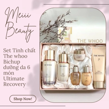 Set Tinh chất The Whoo Bichup 6 món Ultimate Recovery - Dưỡng da sâu, giảm 20%