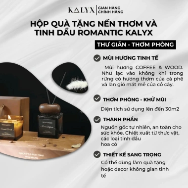 Set tinh dầu nến thơm ROMANTIC KALYX - Hộp quà sang, túi đựng & thiệp, giảm 20% 2 Set tinh dầu nến thơm ROMANTIC KALYX - Hộp quà sang, túi đựng & thiệp, giảm 20% 2