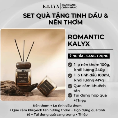 Set tinh dầu nến thơm ROMANTIC KALYX - Hộp quà sang, túi đựng & thiệp, giảm 20% 3 Set tinh dầu nến thơm ROMANTIC KALYX - Hộp quà sang, túi đựng & thiệp, giảm 20% 3