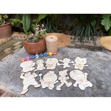 Set tô màu Đồ chơi gỗ Doremon 9 hình đẹp: Thỏa sức vẽ sáng tạo cho bé, chỉ 39.000₫ 2
