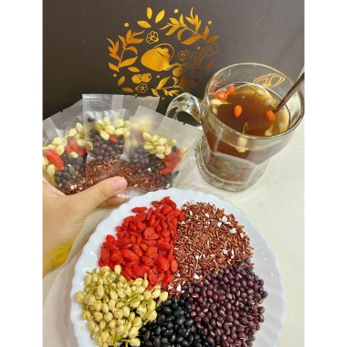Set trà 5 vị gạo lứt, đậu đen, đậu đỏ, kỷ tử, hoa nhài – Thanh nhiệt, giải độc, bổ máu – 120k 4