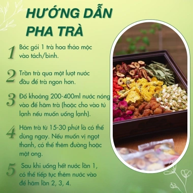 Set Trà An Nhiên Detox Bảy Vị 1.990s - Thanh Nhiệt, Sáng Da, An Thần Ngủ Ngon, Chống Lão Hóa - Giá chỉ 190.000 VND