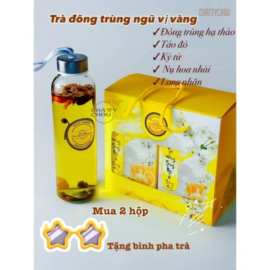Sét trà đông trùng ngũ vị thượng hạng Viện Hàn Lâm KHCN set 2 hộp giá ưu đãi 380.000 VND