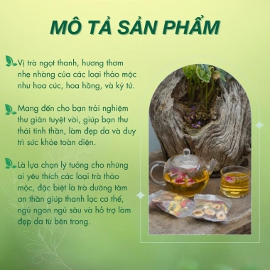 Set Trà Dưỡng Tâm Ngủ Ngon 1.990s - Hoa Thảo Mộc An Thần, Thư Giãn Sâu, Đẹp Da, Bồi Bổ Khí Huyết - 185.000 VNĐ 2