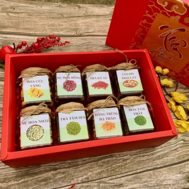 Set Trà Hoa sấy khô 8 loại cao cấp - Quà biếu Tết sức khỏe tặng người thân, đối tác 349.000₫