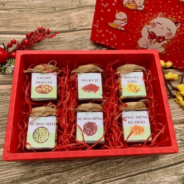 Set Trà Hoa sấy khô 8 loại cao cấp - Quà biếu Tết sức khỏe tặng người thân, đối tác 349.000₫