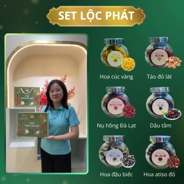 Set Trà Hoa Thảo Mộc 6 vị - Quà tặng người thân, hộp túi The Nest House, 286.000 VND 2