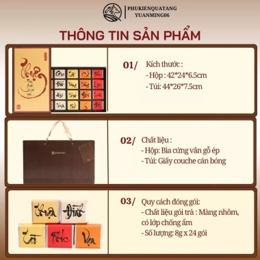 Set Trà Quà Tặng Thư Pháp Sang Trọng – Quà Tết, Khai Trương, Tân Gia 699k 4