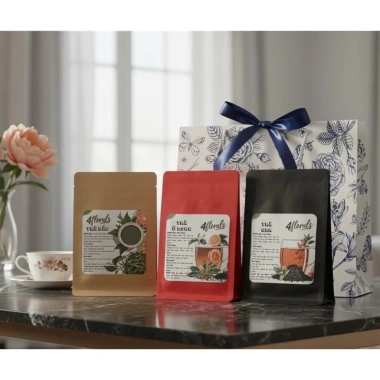 Set Trà Quà Tết Cao Cấp 3 Vị - Trà Bắc, Trà Đen, Trà Ô Long, Hộp Quà Biểu Trang Trọng 250g/500g - Giá ưu đãi 345.000₫