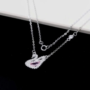 Set trang sức bạc nữ CHY SILVER thiên nga hồng đuôi cao - Bạc thật, giá 360k 5 Set trang sức bạc nữ CHY SILVER thiên nga hồng đuôi cao - Bạc thật, giá 360k 5