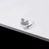 Set trang sức bạc nữ CHY SILVER thiên nga hồng đuôi cao - Bạc thật, giá 360k 7