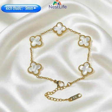 Set trang sức titan phủ vàng 18K hoa bốn lá may mắn - Thanh lịch, sang trọng, giá 63.000₫ 10 Set trang sức titan phủ vàng 18K hoa bốn lá may mắn - Thanh lịch, sang trọng, giá 63.000₫ 10